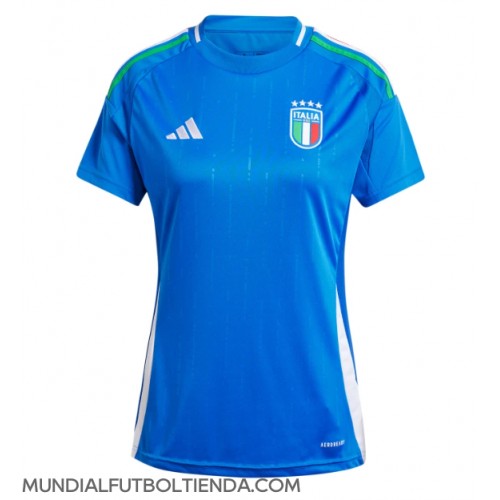 Camiseta Italia Primera Equipación Replica Eurocopa 2024 para mujer mangas cortas